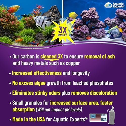 Aquatic Experts activated carbon container with fine mesh filter bag