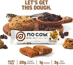 No Cow Vegan Protein Bars, Upgraded Chocolate Chip Cookie Dough | 20g Plant Based Protein, Gluten Free, Dairy Free, Soy Free, Keto Friendly, Low Sugar, High Fiber Snack Bars | Pack of 12 - Image 5