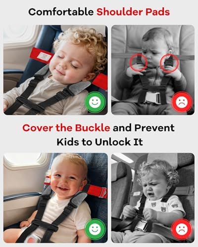 Duythy child travel restraint folded in portable storage bag