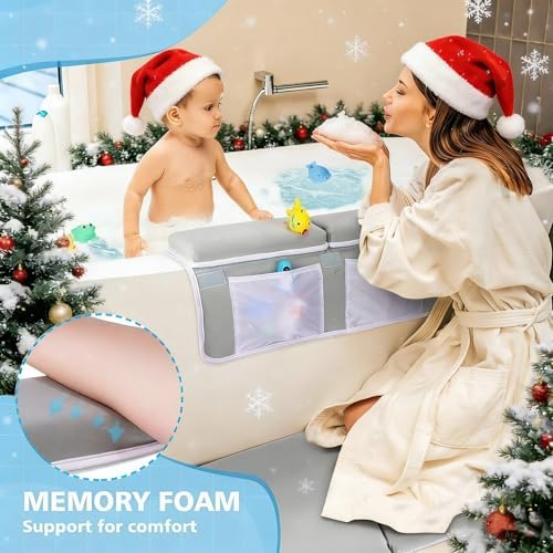 Side view of Tiikiy bath kneeler showing 1.5 inch memory foam thickness
