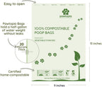 Leak Proof Compostable Poop Bags By Pawtria Top View
