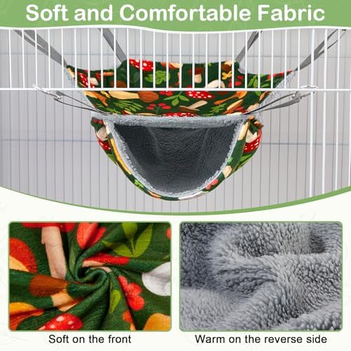 Two piece ferret cage accessories kit including play tunnel and sleeping hammock