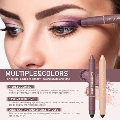 FLCRSN eyeshadow stick showing built-in blending brush