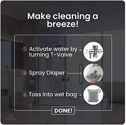 Handheld toilet sprayer with metal hose and wall mount