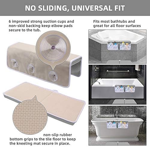 Parent using Yalumo bath kneeler set for comfortable baby bathing