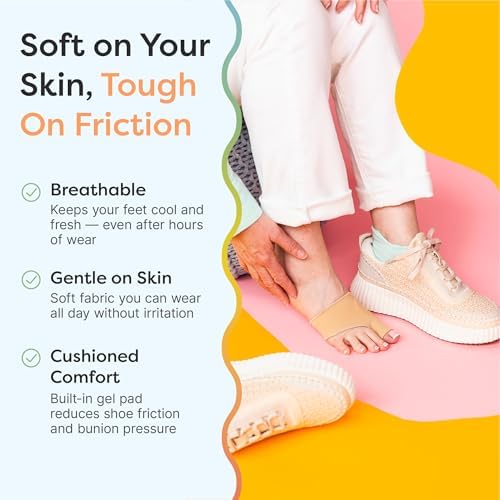 ZenToes bunion sleeve worn inside a shoe demonstrating low-profile design.