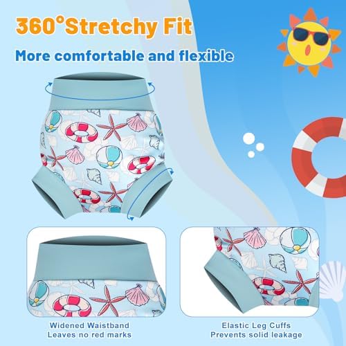 MooMoo Baby swim diapers for boys and girls side view