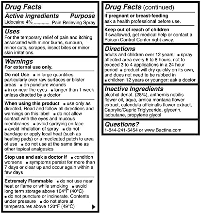Bactine MAX numbing spray three pack for first aid kit