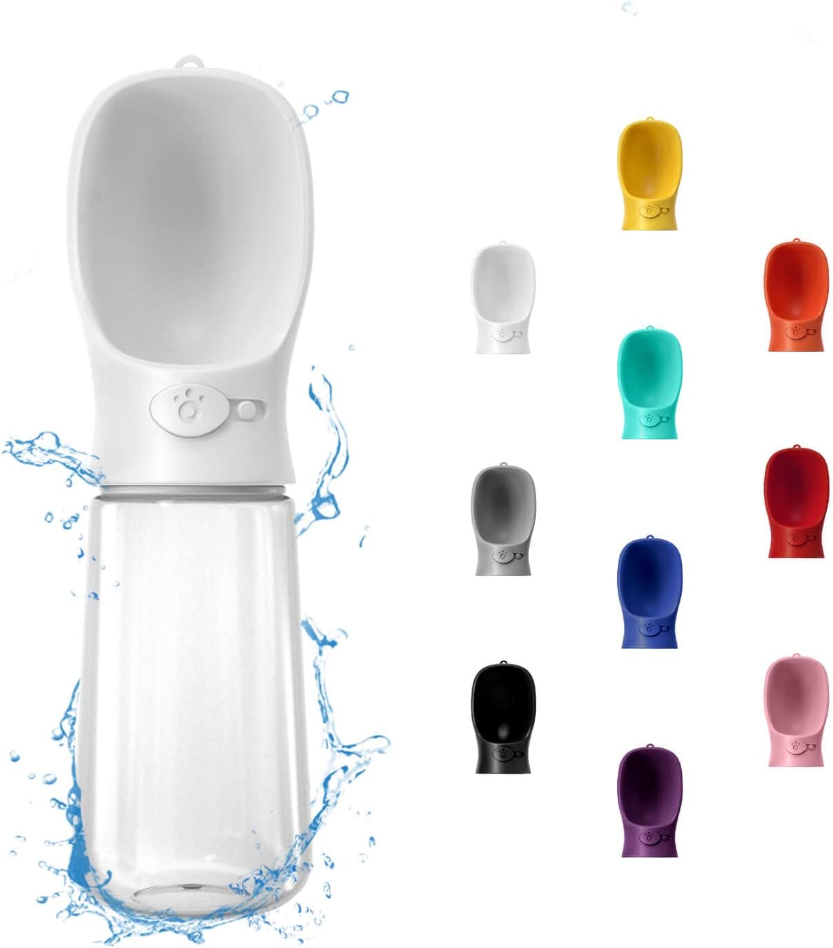 WePet Portable Dog Water Bottle, 19 OZ, Leak Proof Puppy Water Dispenser with Drinking Feeder for Pets Outdoor Walking, Hiking, Travel, Food Grade Plastic - Image 10
