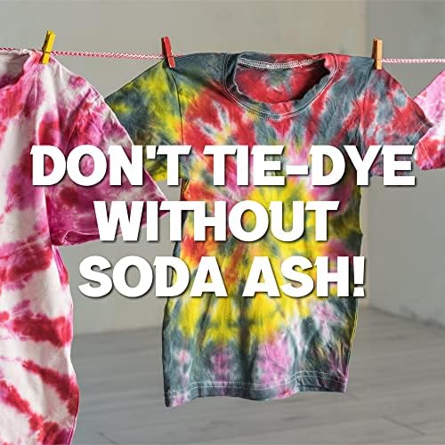 Rear view of the multi purpose washing soda container detailing fabric dye mixing instructions