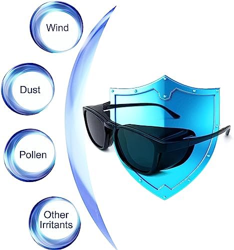 Side view of moisture chamber goggles showing the protective silicone seal for eye hydration.