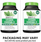 Zenwise Health Vegan Omega 3 120 softgels box packaging lifestyle