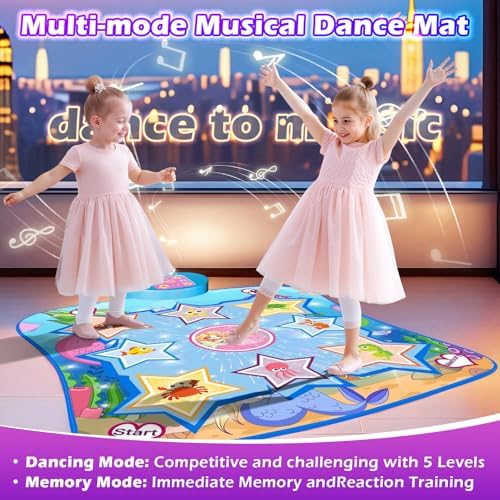Top view of the ocean-themed musical rhythm step mat.