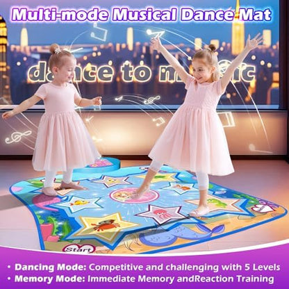 Top view of the ocean-themed musical rhythm step mat.