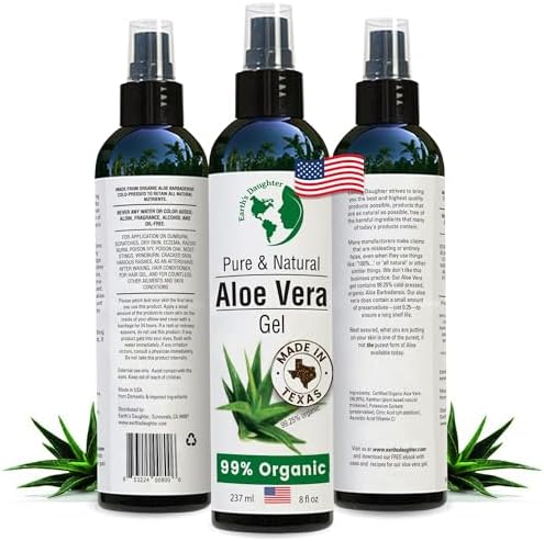 Earth's Daughter Premium Organic Aloe Vera Gel bottle front view