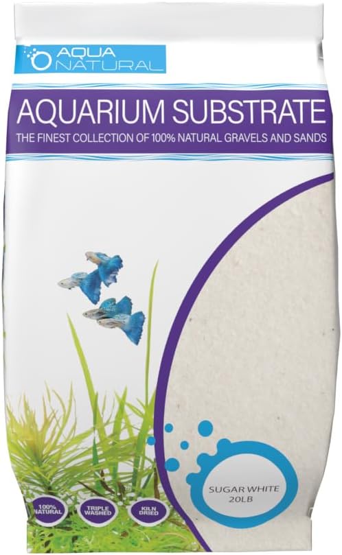 Aqua Natural Sugar White Sand 20lb bag front view