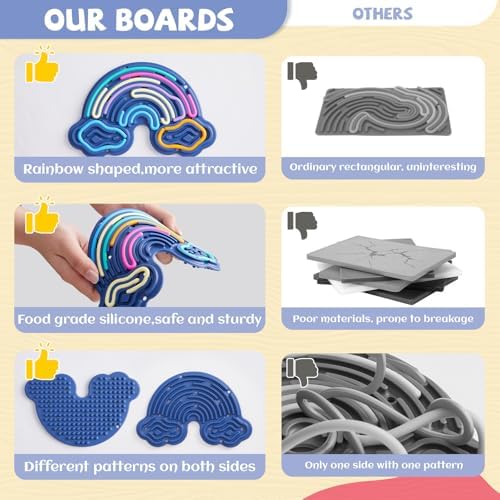 Portable black travel bag included with sensory fidget board set.