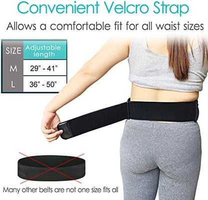 DiaBelt breathable stomach support belt worn discreetly underneath clothing for everyday safety.