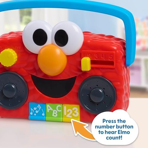 Just Play Elmo music player toy with light up nose feature