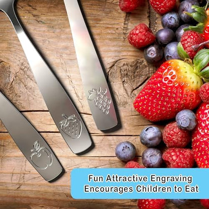 Ergonomic handles of Chillout Life toddler flatware set