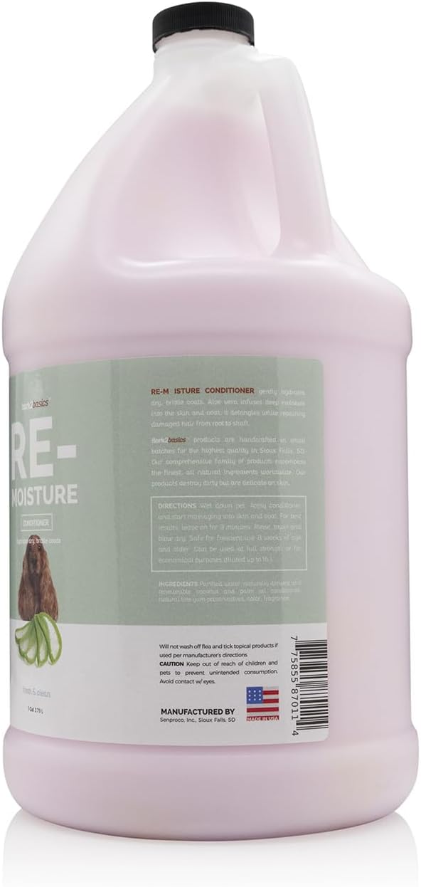 Professional aloe vera pet conditioner for dry itchy skin relief
