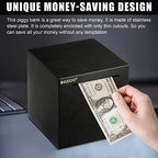 Hizgo matte black metal vault box sitting on a modern home office desk