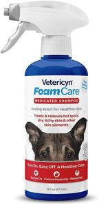Vetericyn pet shampoo packaging highlighting pH optimized benefits