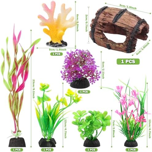 Non toxic resin broken barrel fish tank hideout ornament for small fish setups.