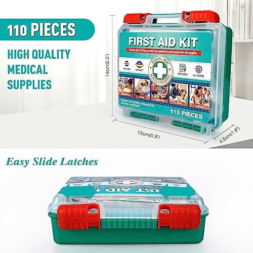 General Medi first aid box being stored in a car glove compartment for travel safety