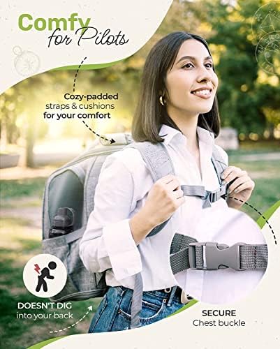 Rear view of BriskTails pet travel bag showing the padded adjustable shoulder straps for hiking comfort.