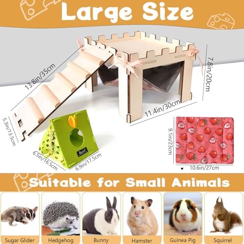Side view of the premium wooden pet house highlighting the nail free easy interlocking assembly design.