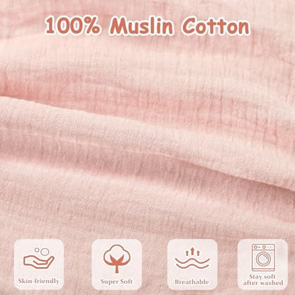 Soft muslin cotton texture detail of Hooyax nursing pillow slipcover