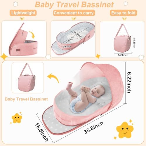 ISELECTOR newborn bassinet sleeper highlighting the secure safety latch mechanism.