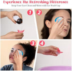 Reusable silicone eye wash bath showing flexible leak proof rim