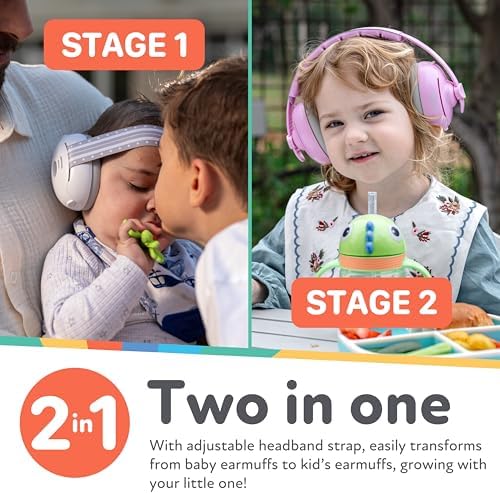 Nuby baby earmuffs with included travel storage case