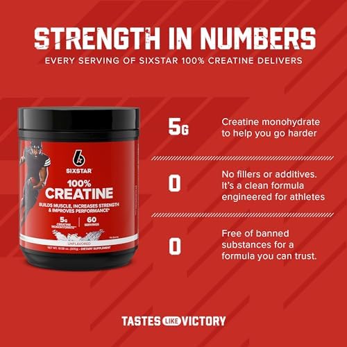 Six Star 100 Percent Creatine Monohydrate Powder lifestyle fitness training shot