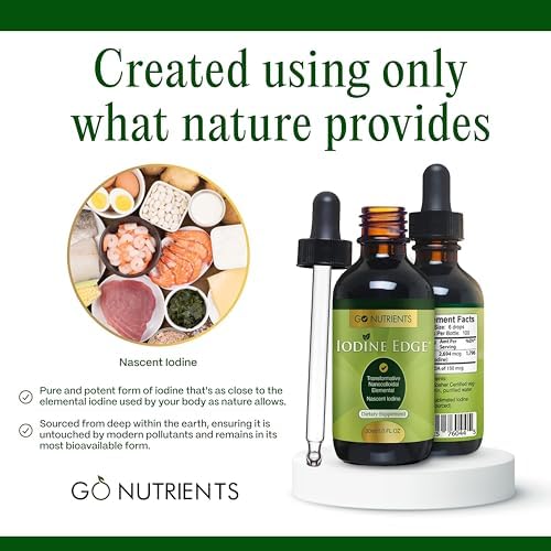 Go Nutrients alcohol free iodine drops for metabolism and energy