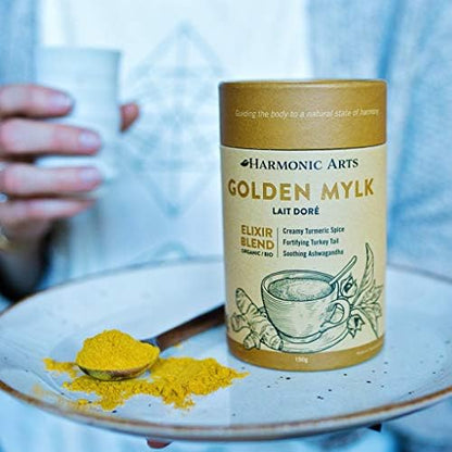 Harmonic Arts Golden Mylk Elixir Organic Ingredients and Superfoods