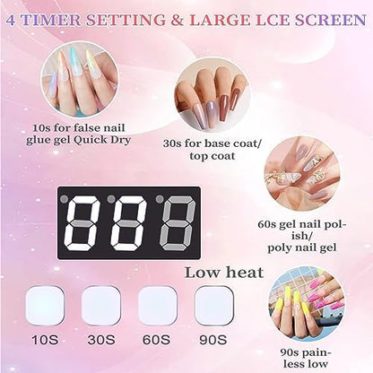 Bomoqing 96W professional nail curing machine top view