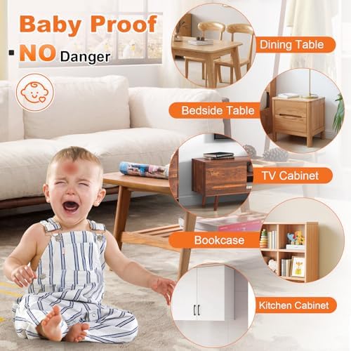 Soft silicone furniture bumper for child proofing.