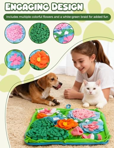 Qxsnuvvlg snuffle mat for dogs slow feeding puzzle texture