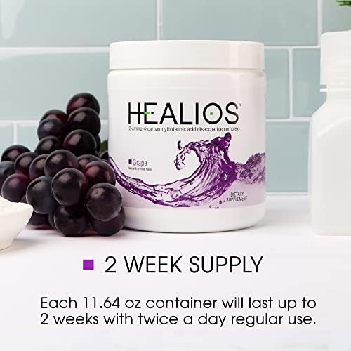 Healios oral health powder packaging side view