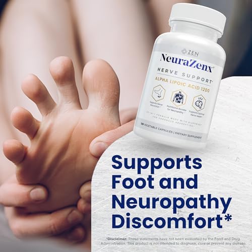 Authentic Zen Nutrients NeuraZenX imported vegetable capsules for nerve discomfort and cellular energy