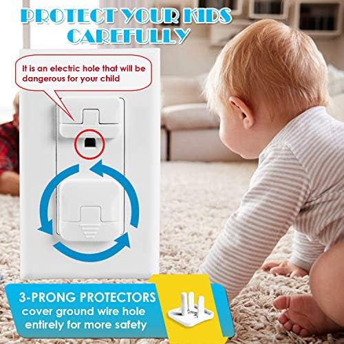 Set of 38 child proofing safety outlet covers