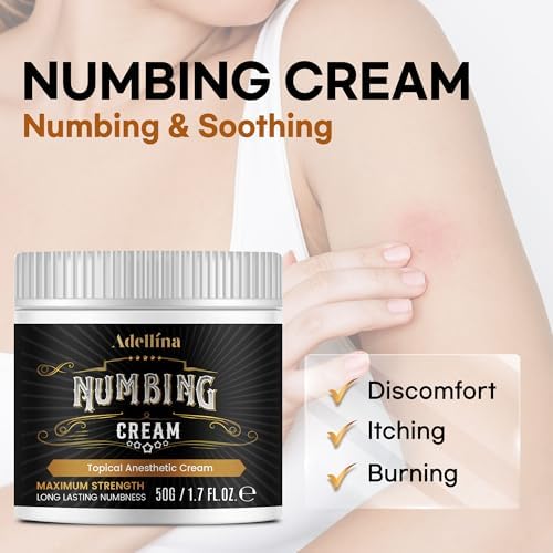 Adellina long lasting tattoo numbing cream tube with arnica