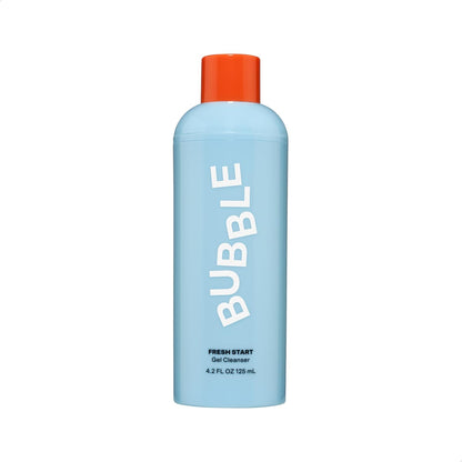 Bubble Skincare Fresh Start Gel Face Wash front view of the 125ml pump bottle