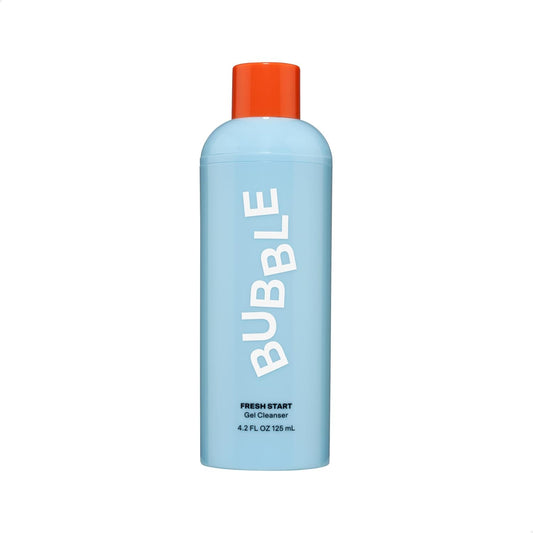 Bubble Skincare Fresh Start Gel Face Wash front view of the 125ml pump bottle