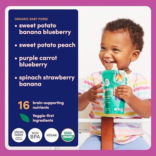 Back of Cerebelly organic smoothie pouch showing nutrition facts