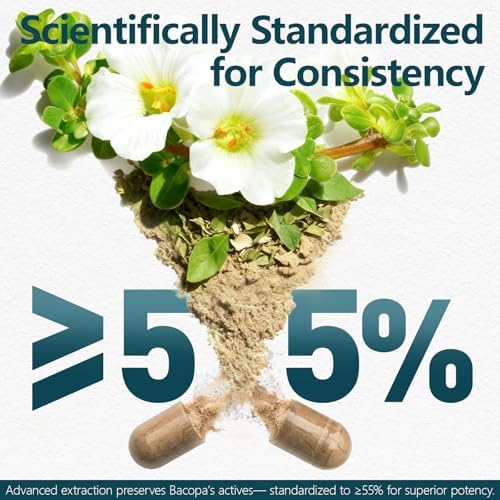Premium non-GMO and gluten-free Bacopa Monnieri focus supplement label specifications.