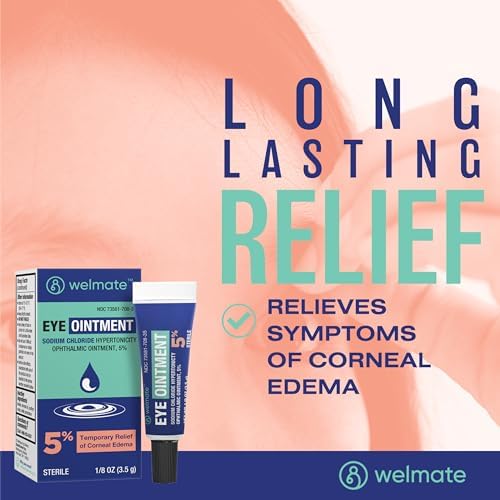 WELMATE 5 percent eye ointment sterile travel size tube close up